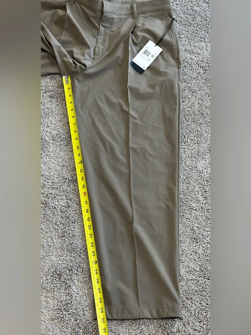 Jordan Sport Golf Pants Loose Fit Full Length Olive Gray HV4769-040 Mens Size 34